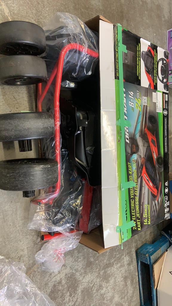 Hyper Toys 24V Drifting Go Kart Ride On for Kids, Red, Drift 24V Red