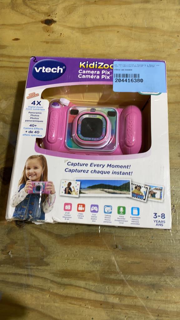 VTech 80-548956 KidiZoom Camera Pix Plus - Pink - Bilingual English/French