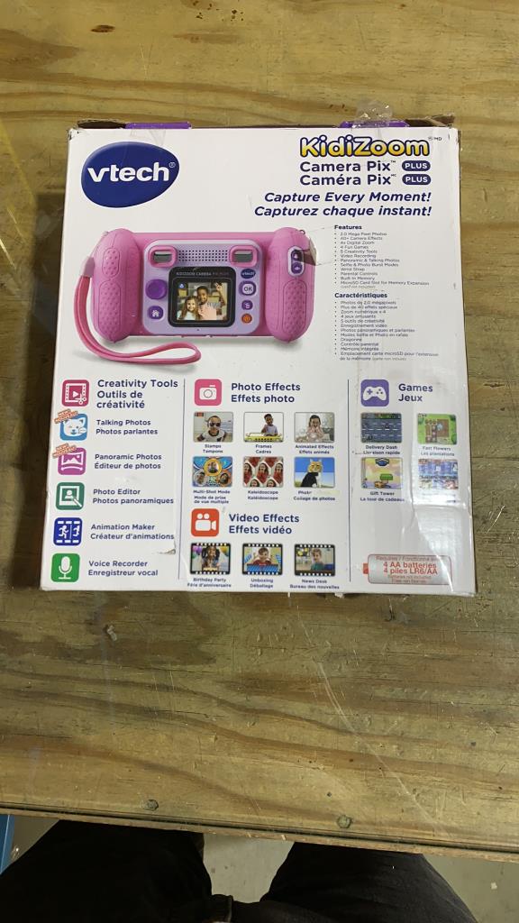 VTech 80-548956 KidiZoom Camera Pix Plus - Pink - Bilingual English/French