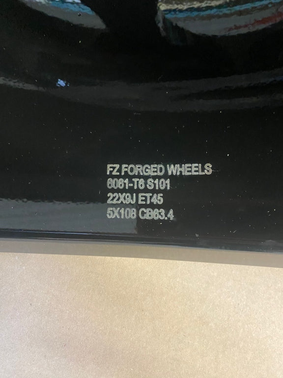 Formula Z forged wheels 6061-T6 S101 22X9J ET45 5X108 CB63.4