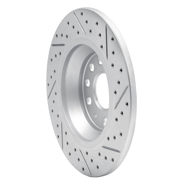 Dynamic Friction 830-73082L - Geoperformance Coated Drilled and Slotted Brake Rotor