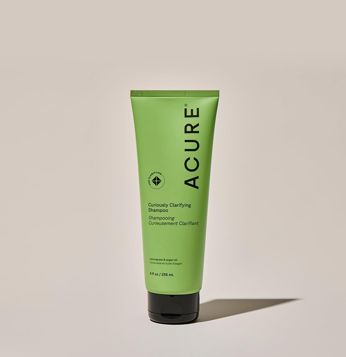 Acure Curiously Clarifying Shampoo - Lemongrass & Argan, 100% Vegan, Perfor