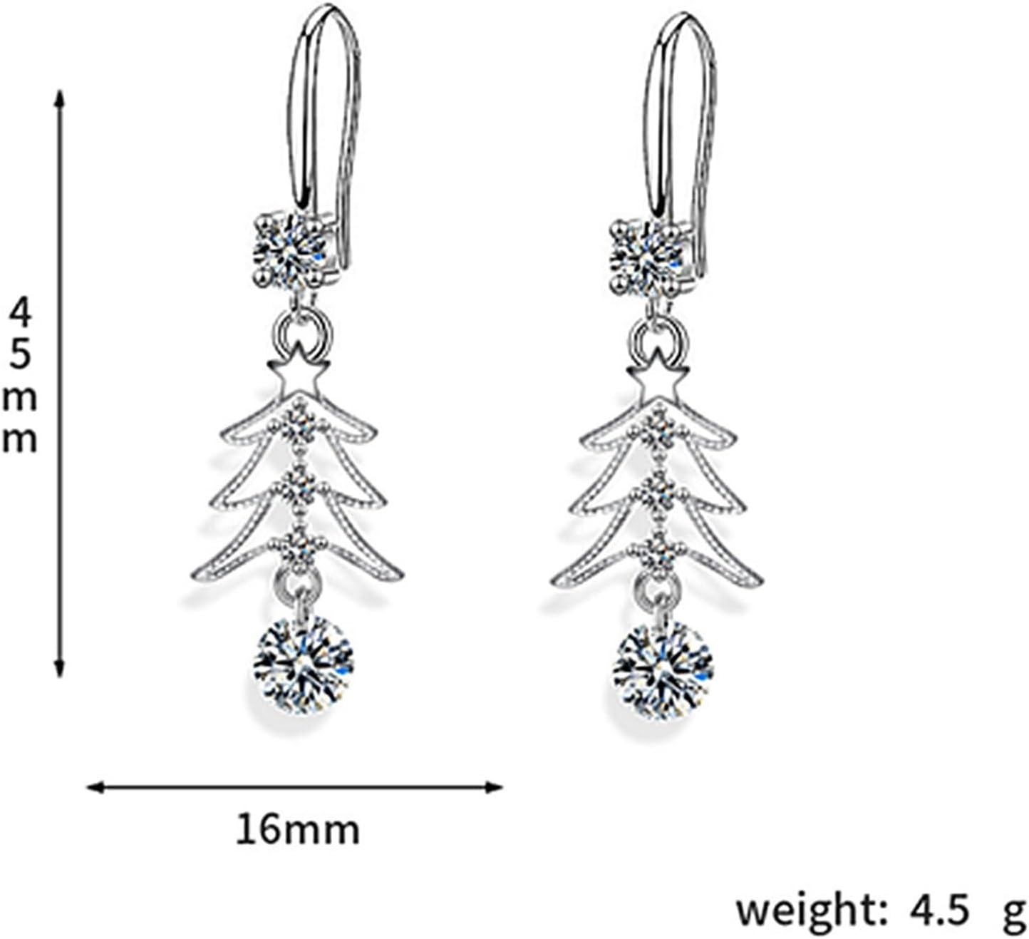 CVAYU Christmas Tree Dangle Drop Earrings for Girls Women Cute Colorful Cub