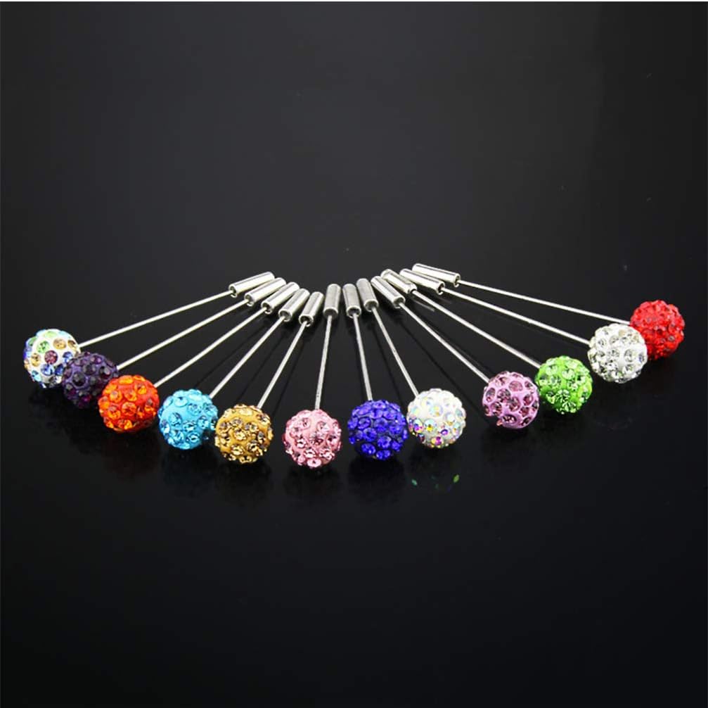 KESYOO 30pcs Muslim Hijab Scarf Pins Vintage Rhinestone Ball Broo