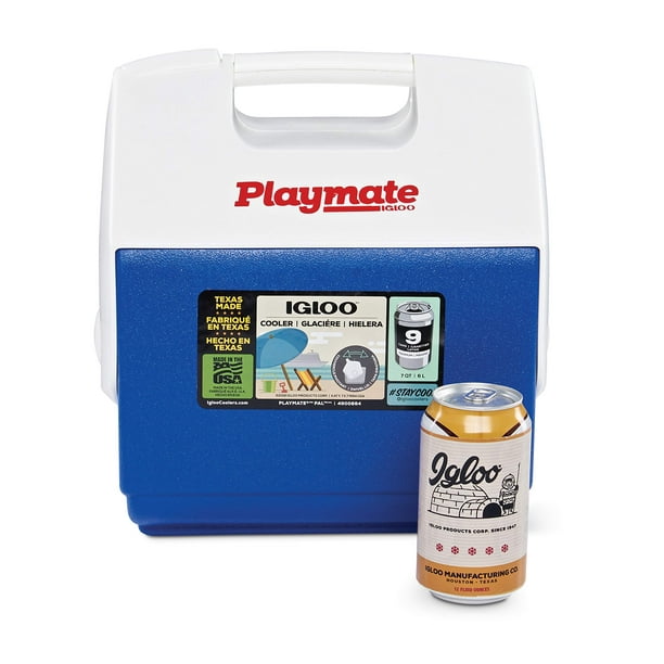Igloo Playmate Pal 7 Quart Personal Sized Cooler (Ocean Blue/White, 11.75 x 8.25