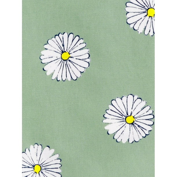 Carter's Child of Mine Toddler Girls 2 Piece Floral Green Overalls Size 4T