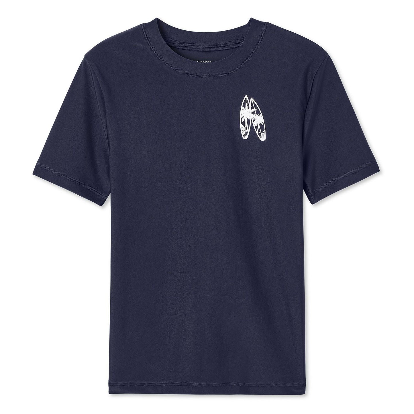 Spook a Latte Ghost Embroidered Relaxed Heavy Soft Cotton T Shirt Mens in Navy Blue L Large