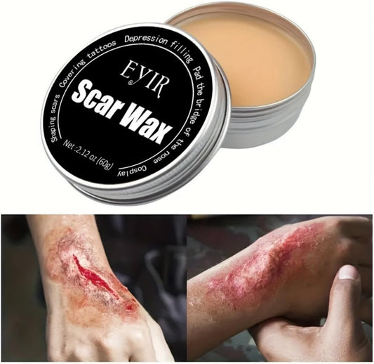 4Pcs SFX Special Effects Makeup Kit, Scar Wax Fake Scar Modeling