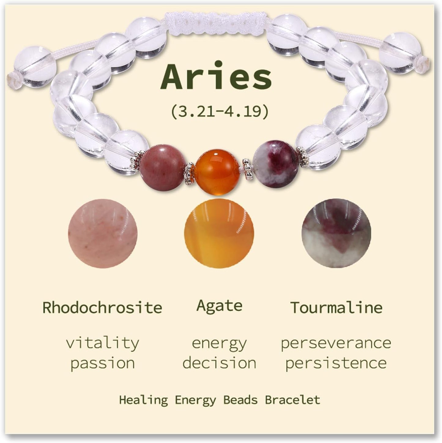 Moregut Handmade Healing Crystal Bracelet for Women - Zodiac Beads Gemstone