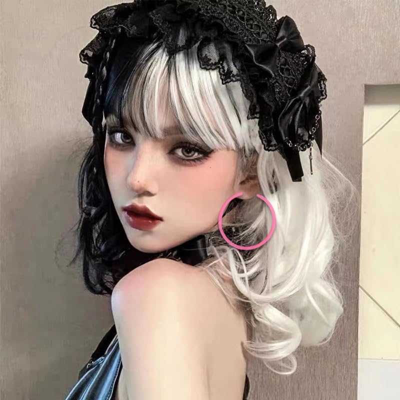 Halloween Hoop Earrings for Women Retro Neon Earrings Acrylic Resin Earring