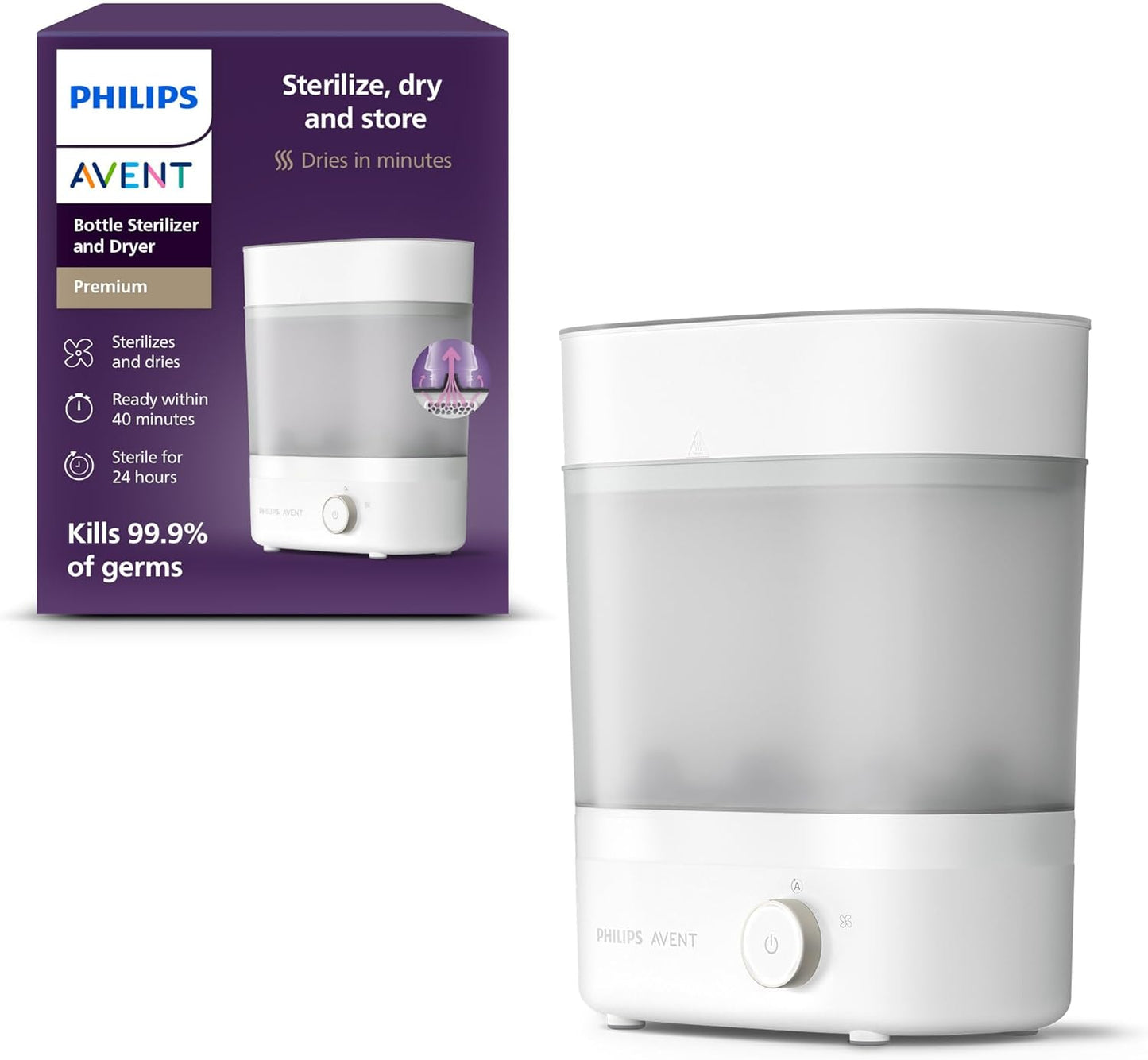 Philips Avent SCF293/00 Premium Baby Bottle Sterilizer with Dryer