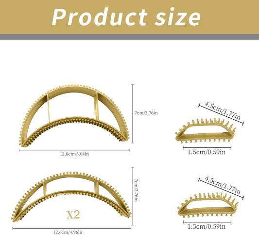 5 Pc Bump It Hair Accessory - Bump It Up Headband & Clips for Vol