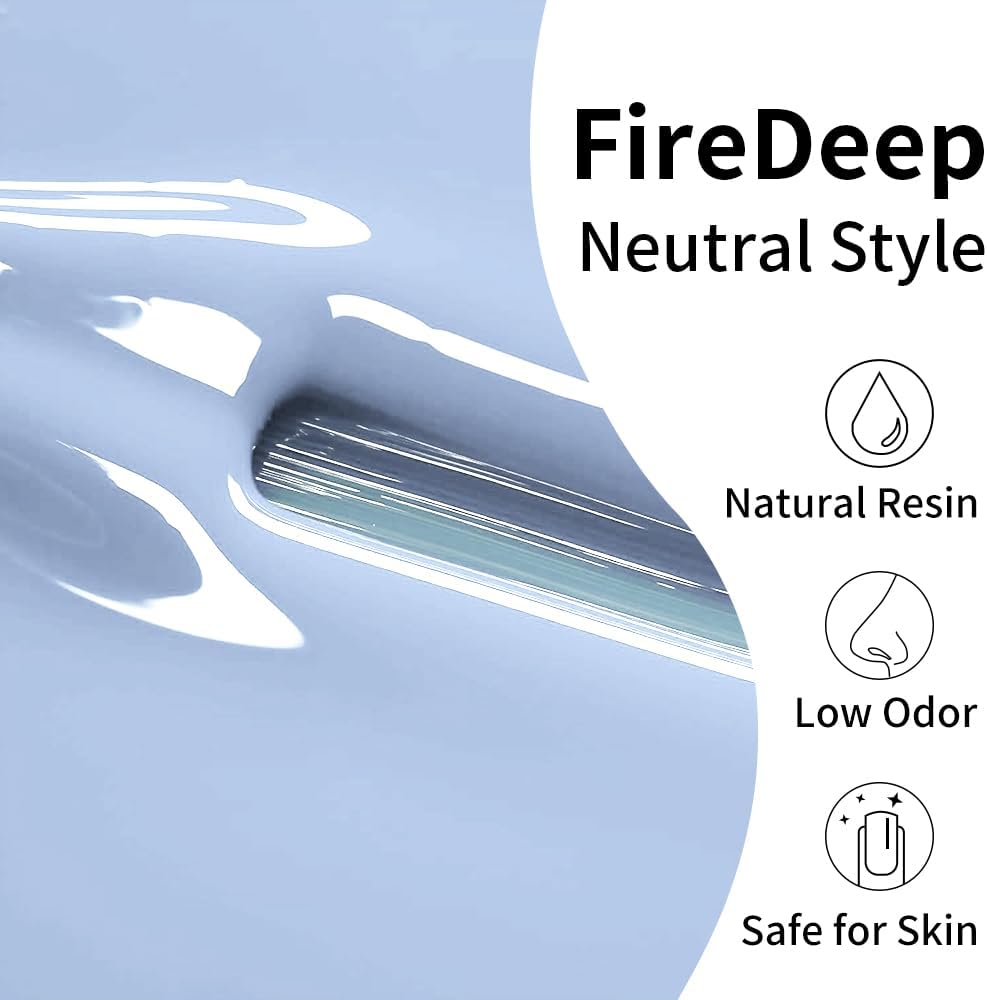 Firedeep Jelly Baby Blue Gel Nail Polish Sheer Baby Blue Nail Pol