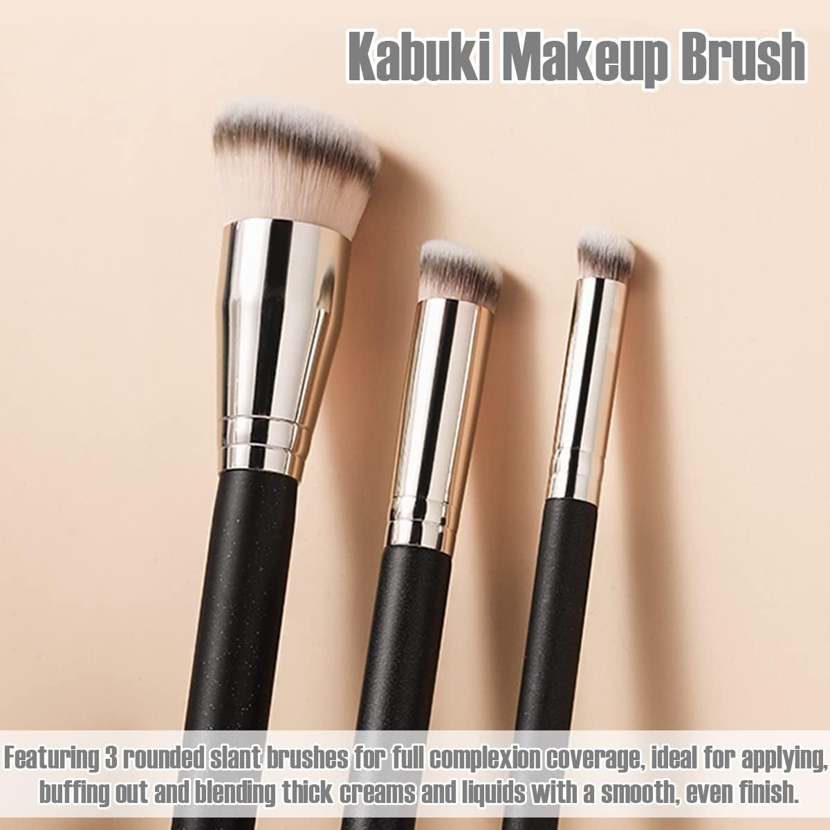 Rytrre Foundation Contour Brush for Liquid Makeup, Kabuki Brushes, Under Ey