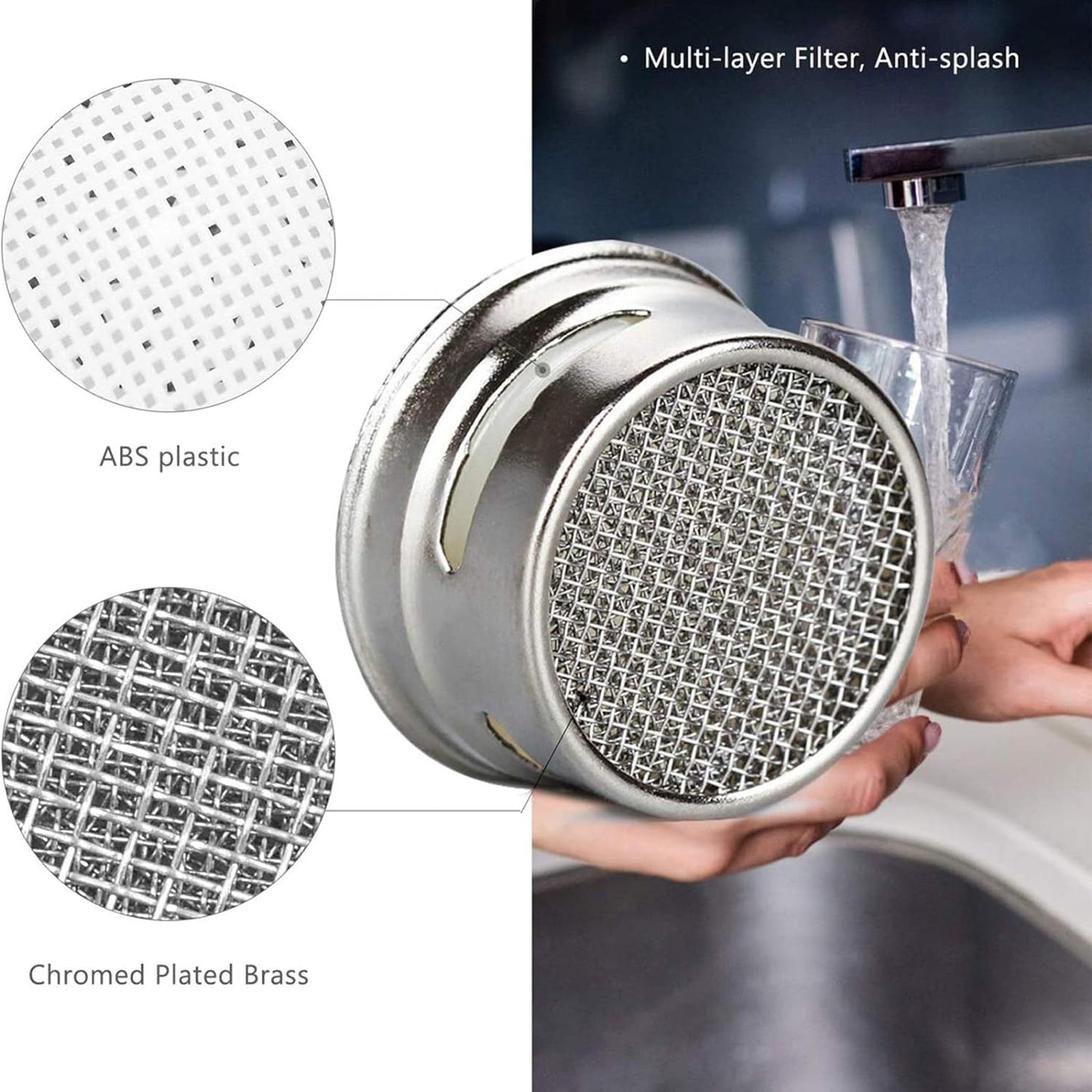 BOETOADG 4PCS Faucet Aerator, 2 Packs of Aerator Filter Replaceme