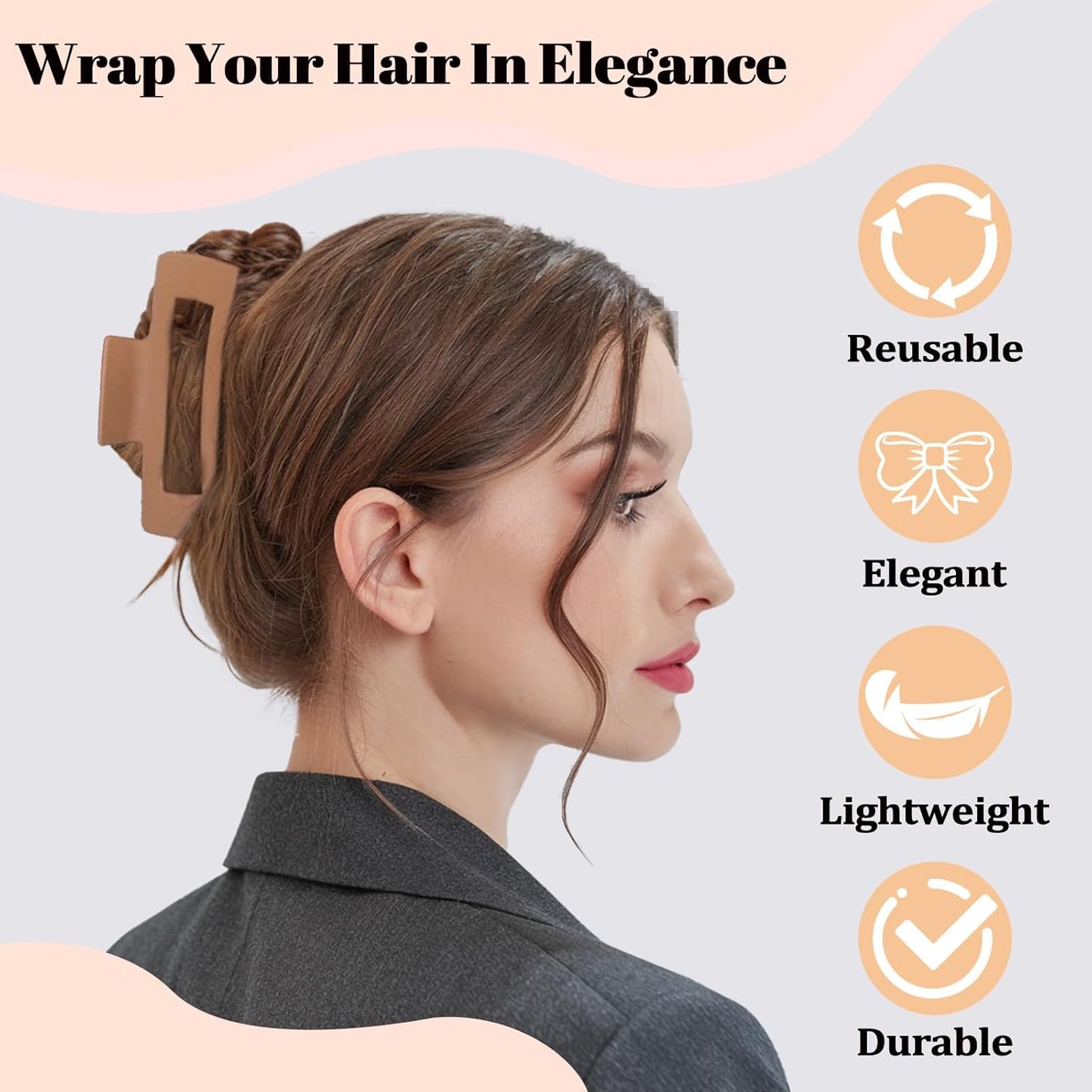 VivaSmile 8 PCS Hair Clips for Women, Large Hair Claw Clips - 4.3