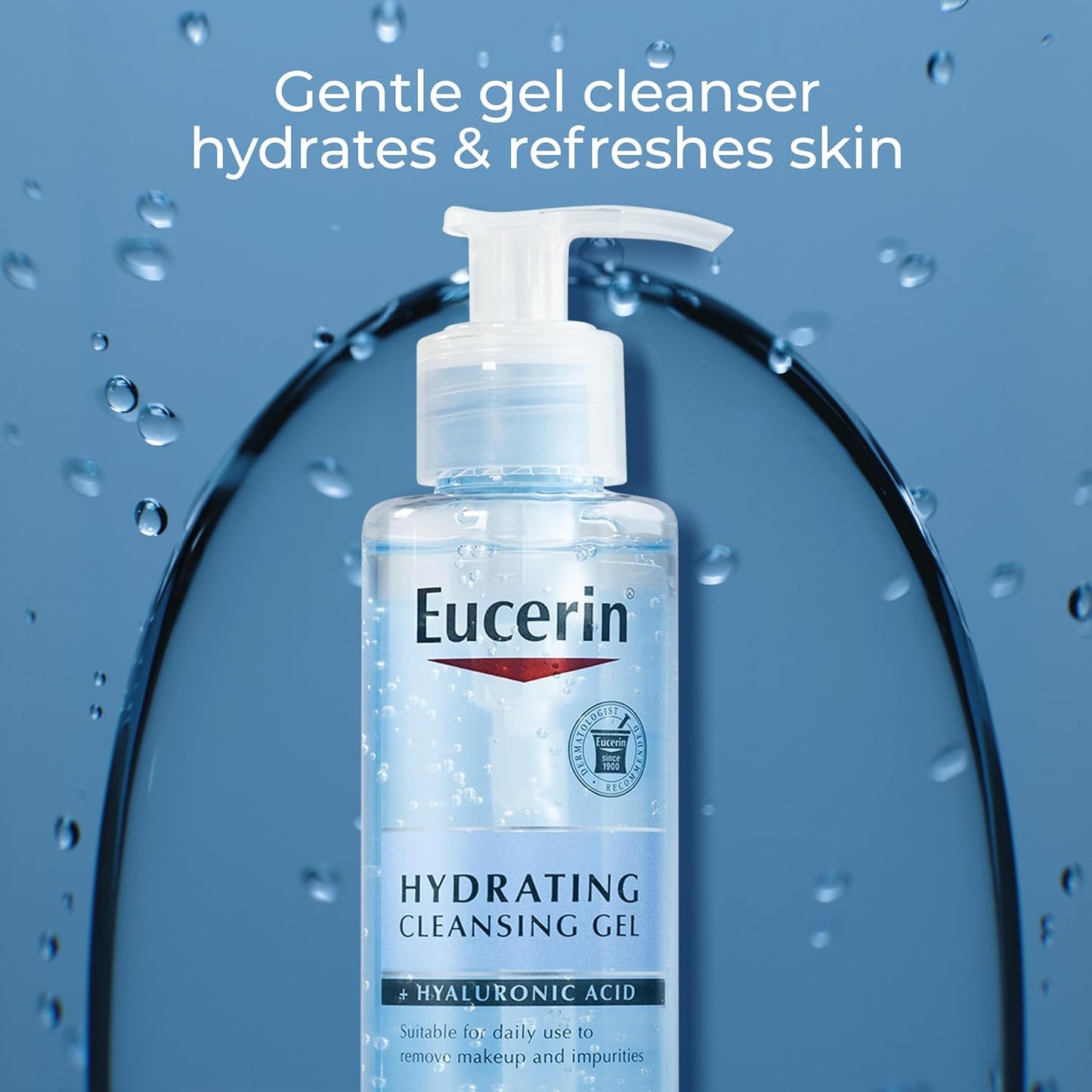 Eucerin, Hydrating Cleansing Gel + Hyaluronic Acid, 6.8 fl oz (200 ml)