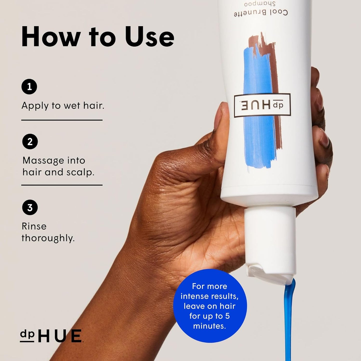 dpHUE Cool Brunette Shampoo - 8.5 oz - Blue Pigments Neutralize Unwanted Or