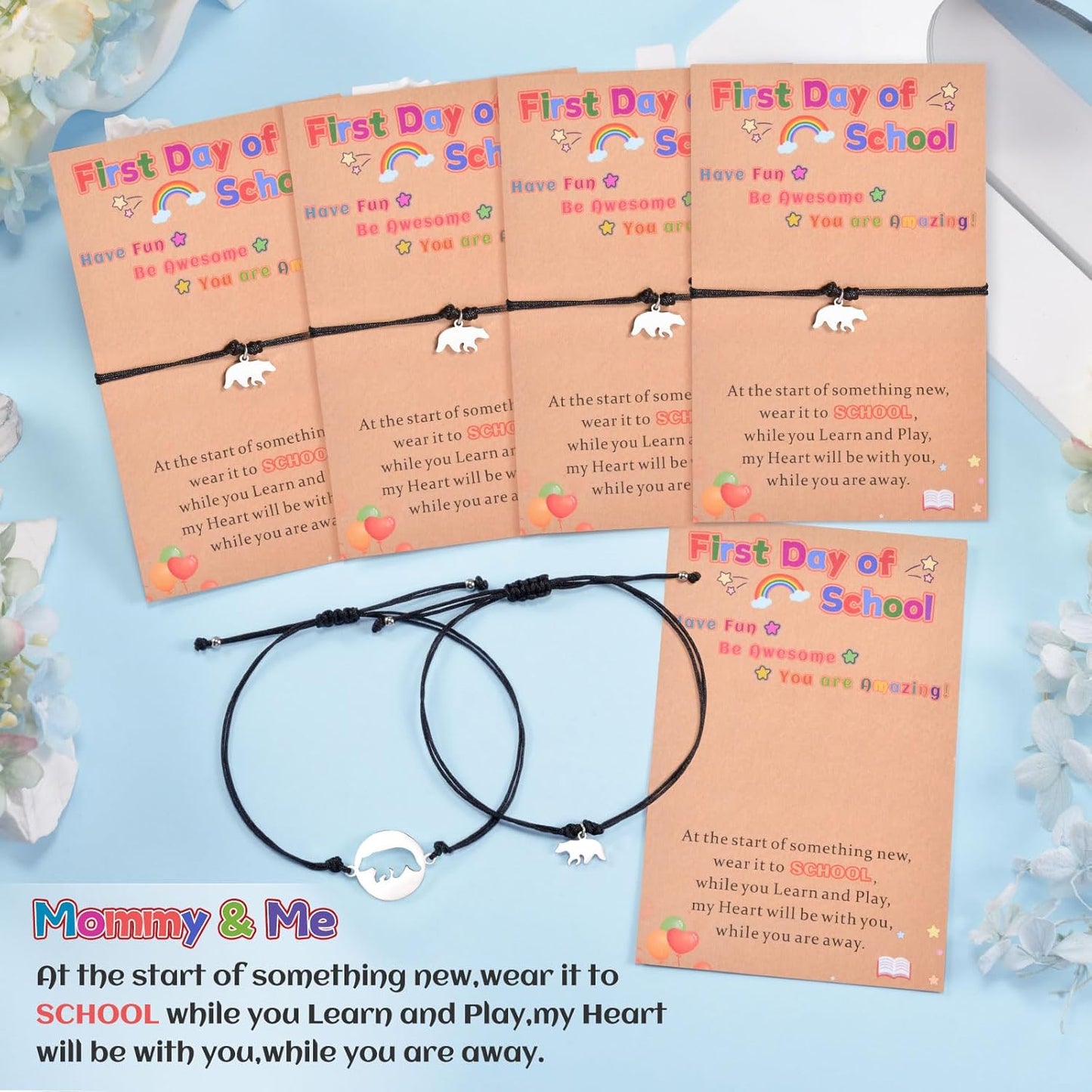 SUNSH Back to School Mommy and Me Bracelet Mother Son Daughter Ma
