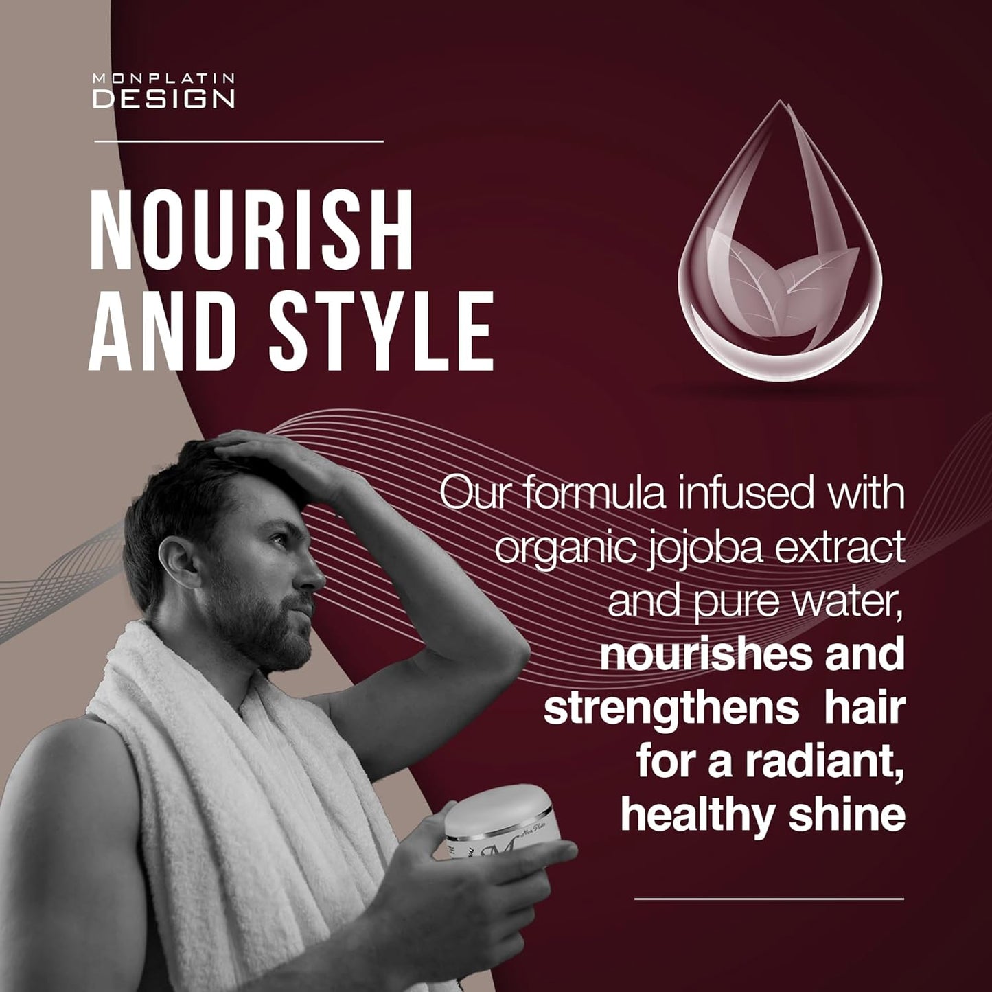 Mon Platin Professional Hair Wax - 150 ml Moisturizing Grooming Wax for Men