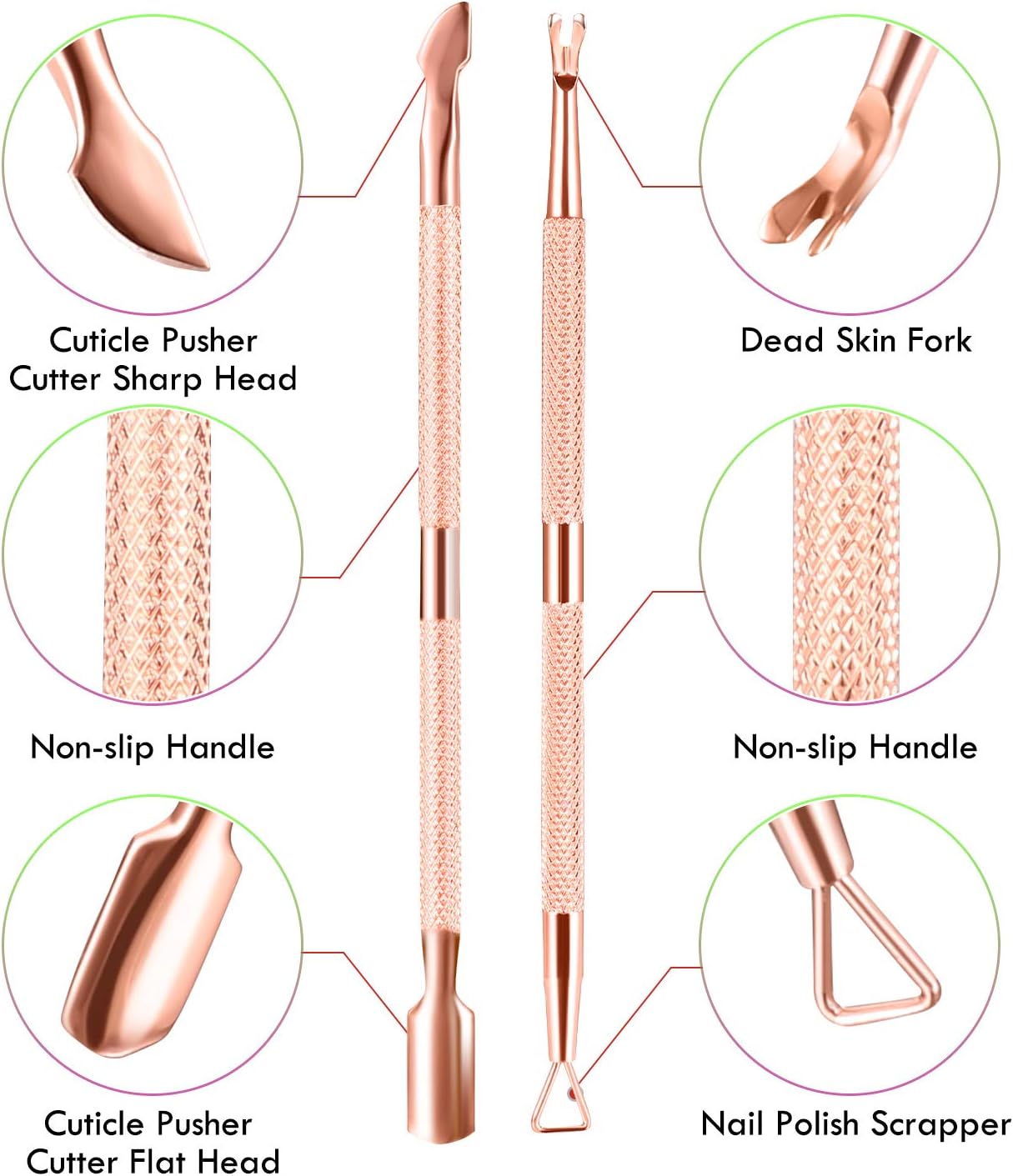 Cuticle Trimmer with Cuticle Pusher, XUNXMAS Cuticle Remover Cutter Nipper