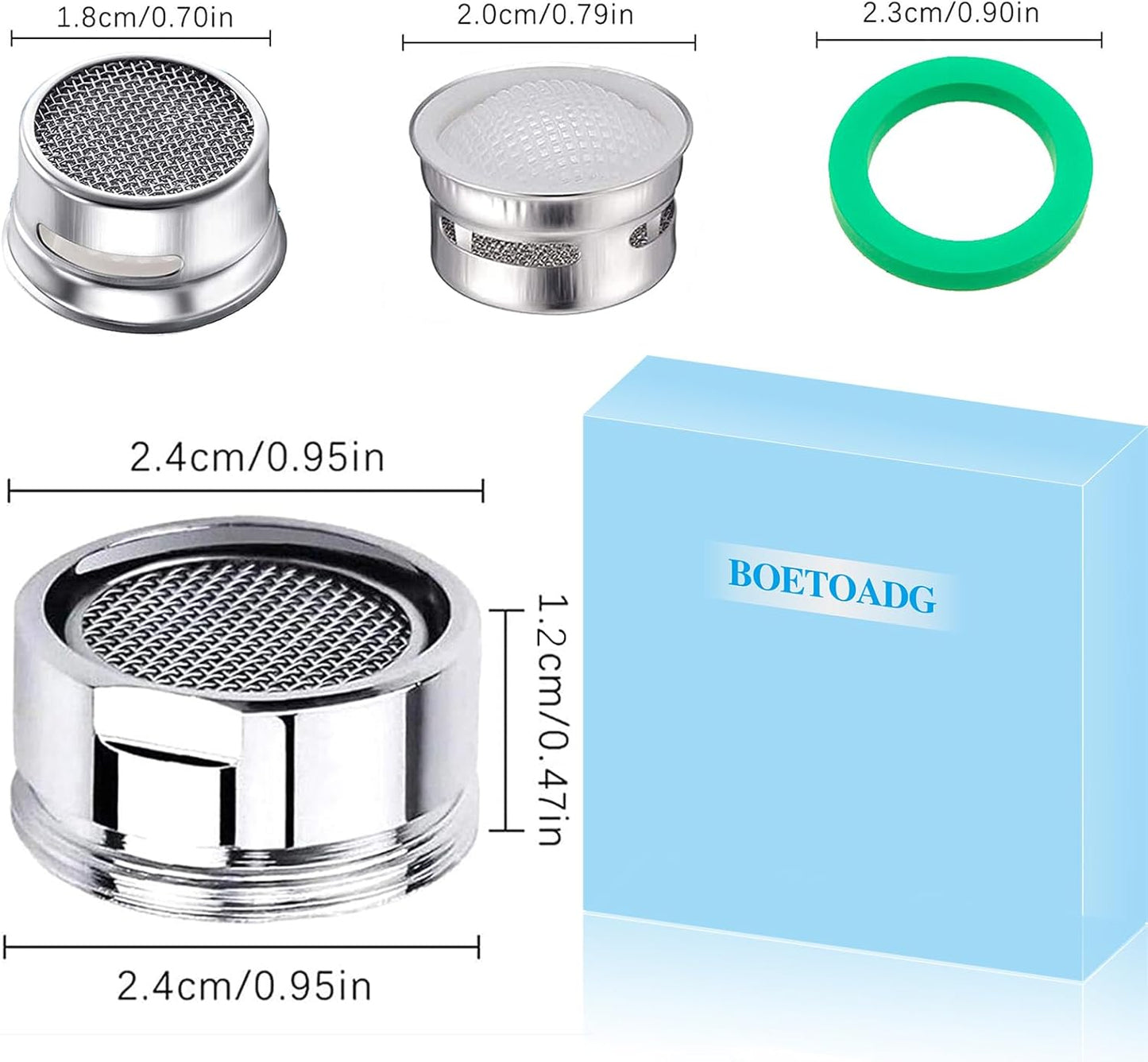 BOETOADG 4PCS Faucet Aerator, 2 Packs of Aerator Filter Replaceme