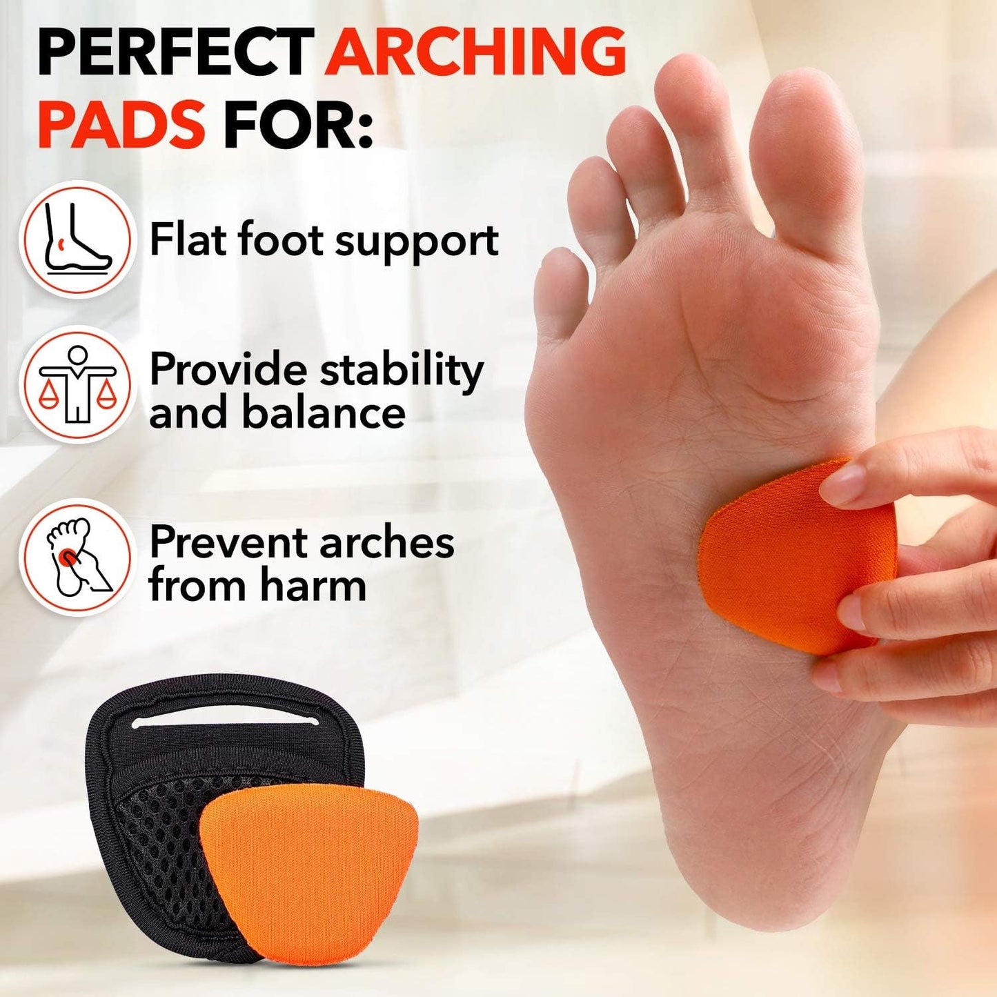 KOMPRESS KINETIC Arch Builders - Ball Inserts for Shoes | All-Day Feet Sole