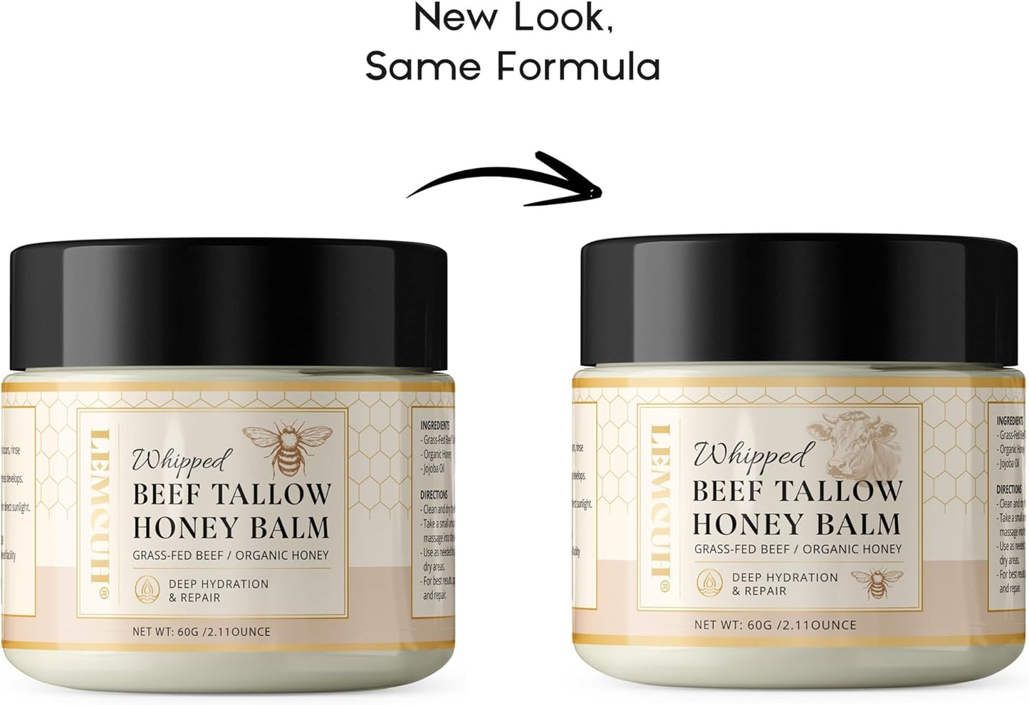 Beef Tallow and Honey Balm for Skincare: Grass-Fed Whipped Beef T