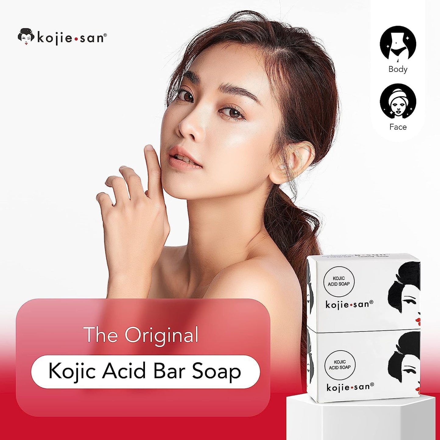 Kojie San Skin Brightening Soap - Original Kojic Acid Soap for Face & Body