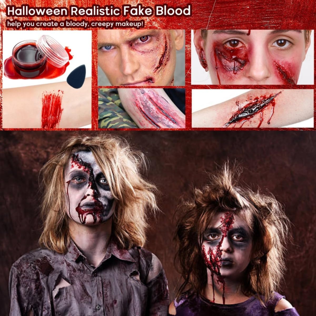 4Pcs SFX Special Effects Makeup Kit, Scar Wax Fake Scar Modeling