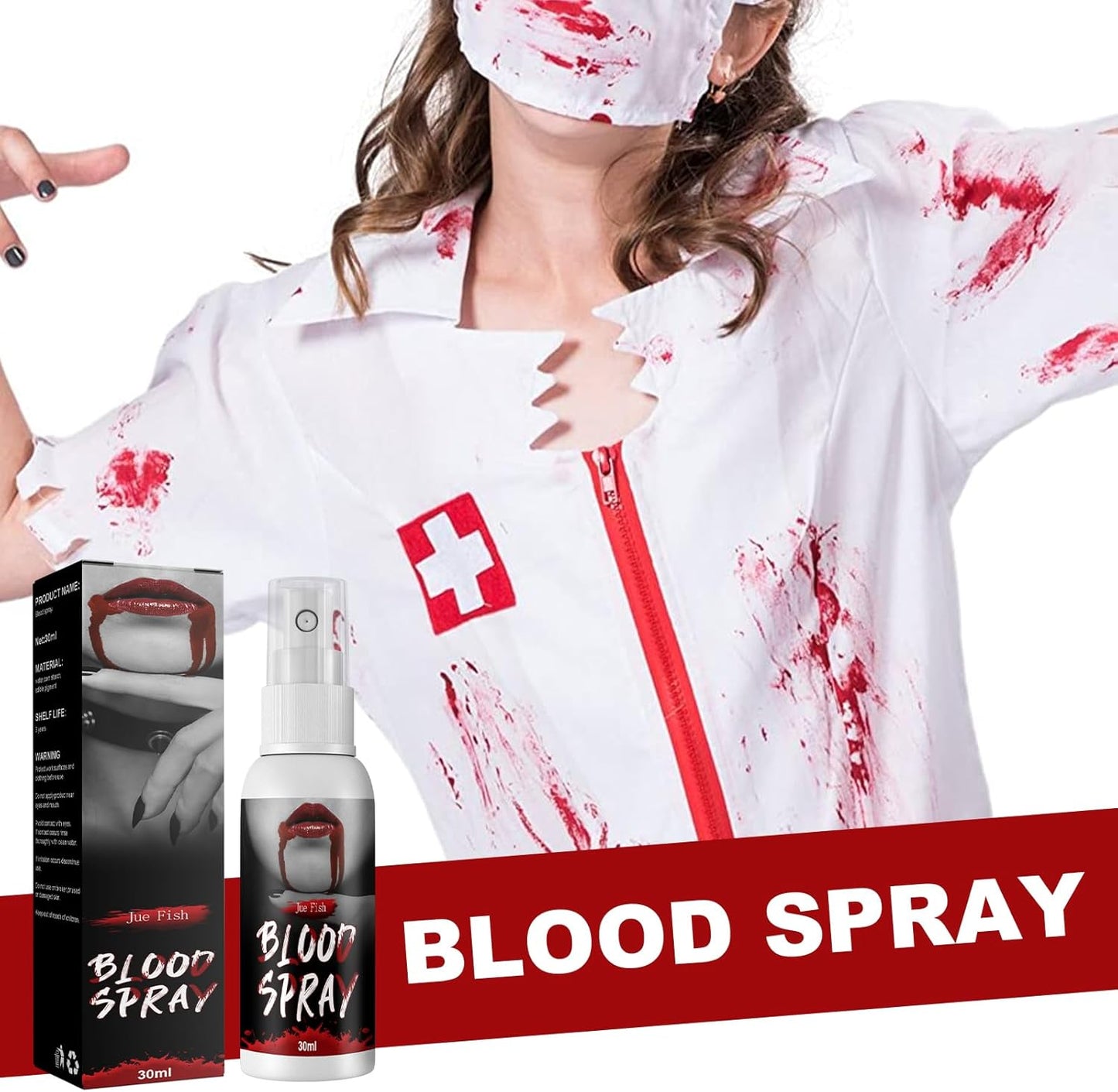 Washable Fake Blood Spray/Fake Blood for Clothes Face/Prankster for Creatin