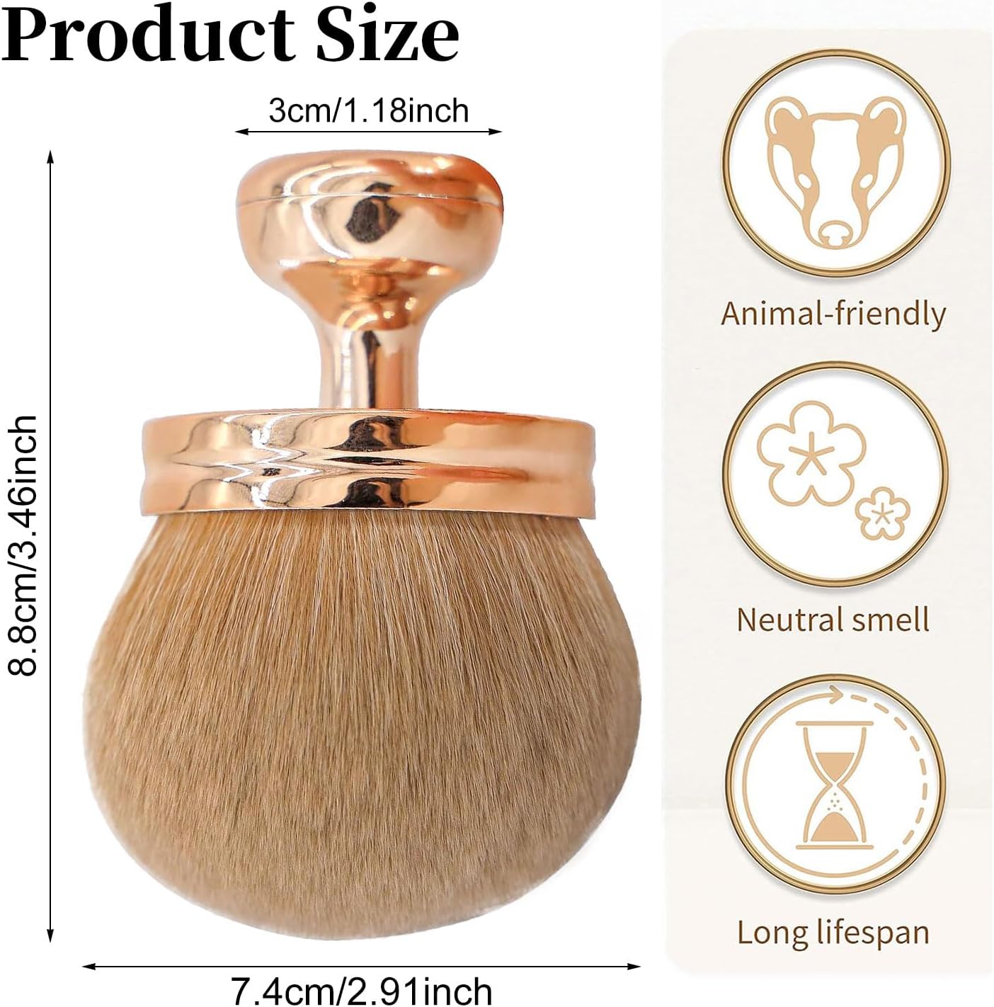 Large Self Tanning Brush, Kabuki Brush for Body And Face,Body Makeup Brush