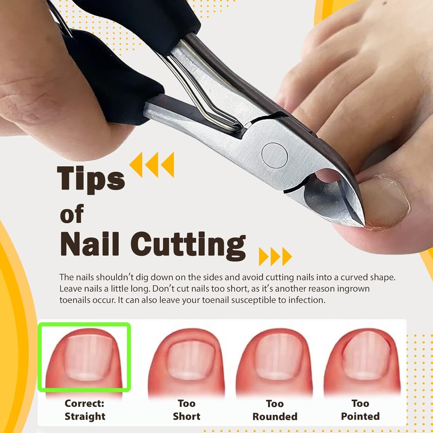Toenail Clippers for Thick Nails, Nail Clippers for Thick & Ingrown Toe Nai