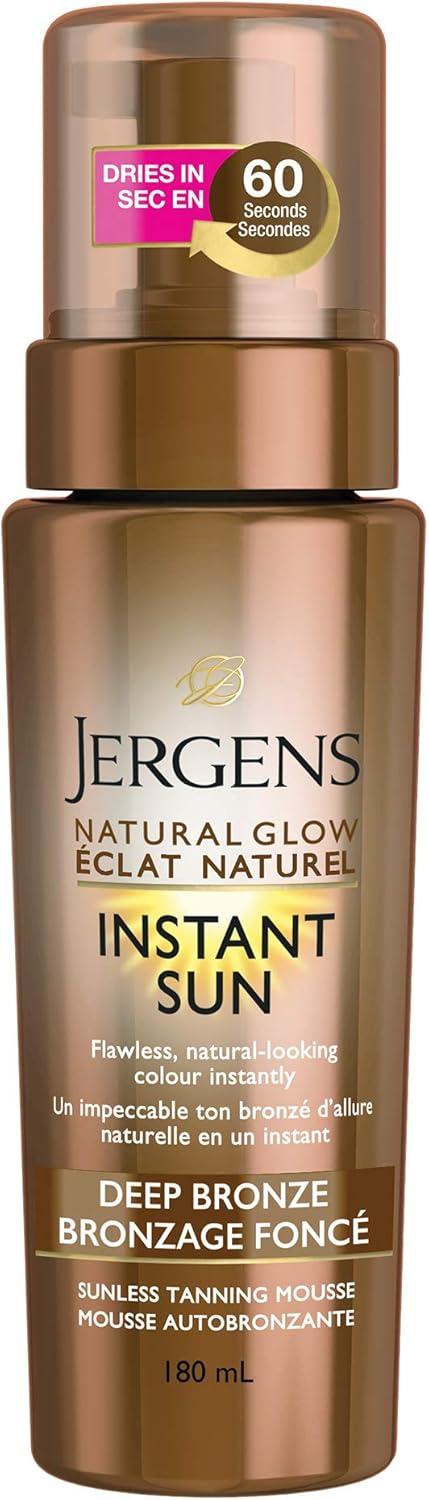 Jergens Natural Glow Instant Sun Sunless Tanning Mousse - Deep Br