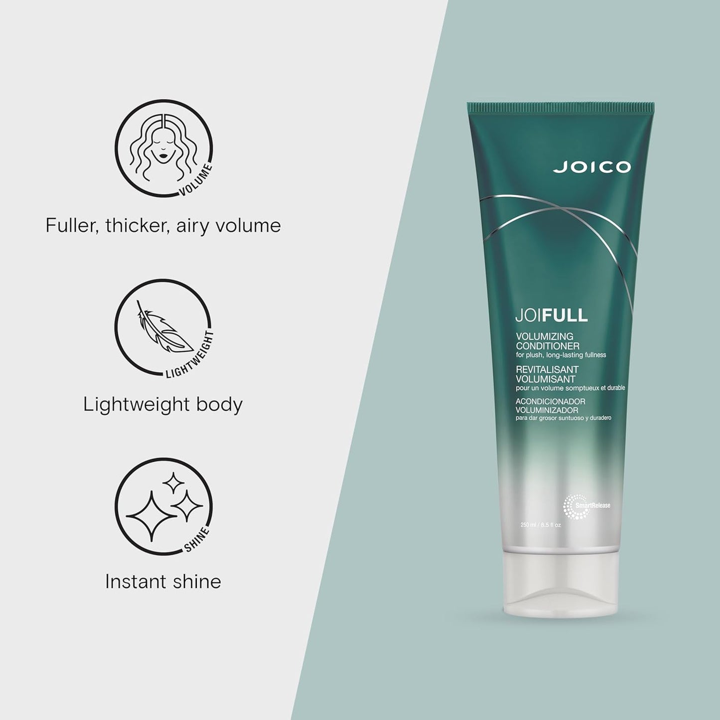Joico JoiFULL Conditioner – Lightweight Volumizer for Fine Hair, Reduces Fr