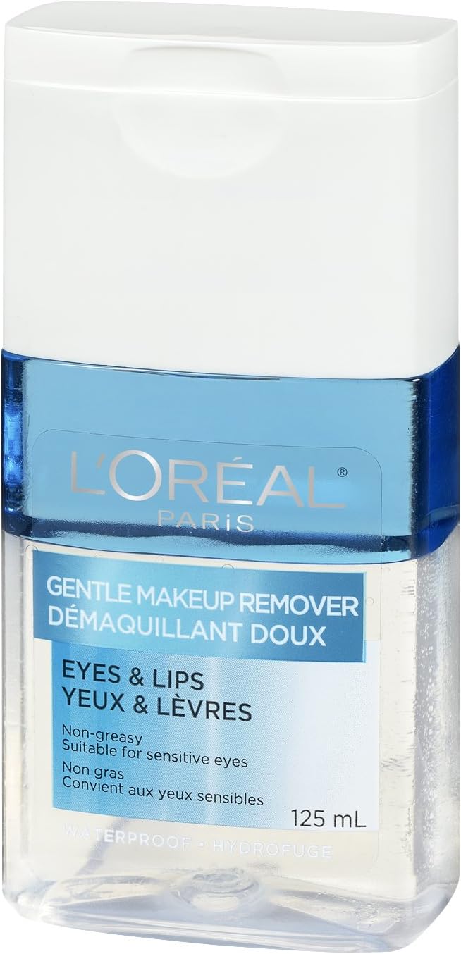 L'Oreal Paris 10018463 Gentle Eyes and Lips Waterproof Makeup Remover, 125ml