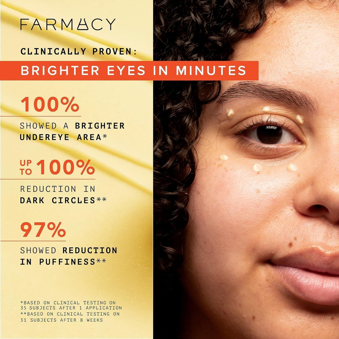 Farmacy Brightening Eye Cream - Wake Up Honey Under Eye Cream for Dark Circ