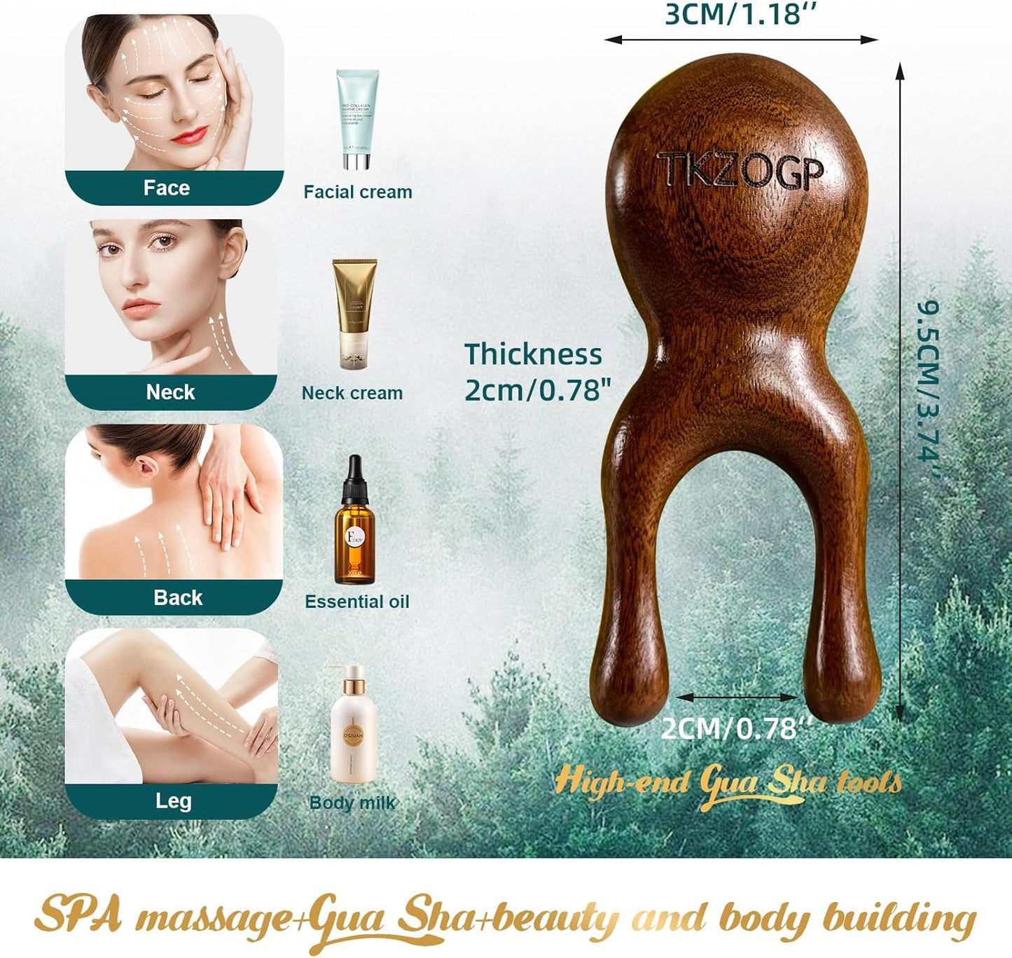 TKZOGP Gua Sha Facial Tool,Eye Trigger Point Guasha Massagers?Fac