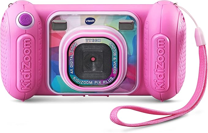 VTech 80-548956 KidiZoom Camera Pix Plus - Pink - Bilingual English/French