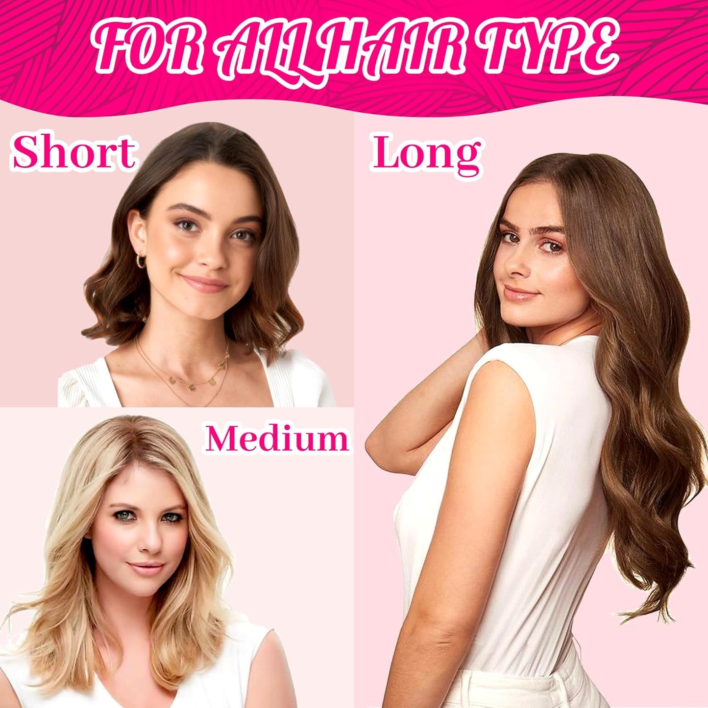 ALLBIZ Jumbo Hair Rollers Sets, Large Rollers for Hair Curlers, 3