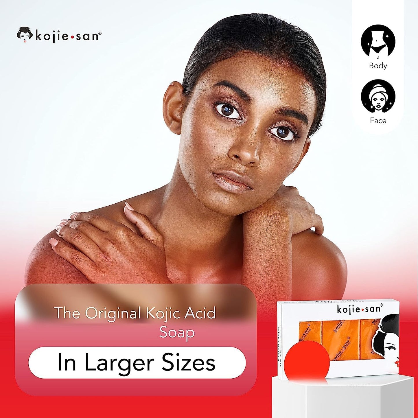 Kojie San Skin Brightening Soap - Original Kojic Acid Soap for Face & Body