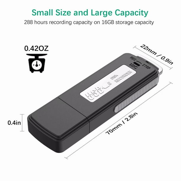 APPIE 16GB USB Voice Recorder Mini Recorder