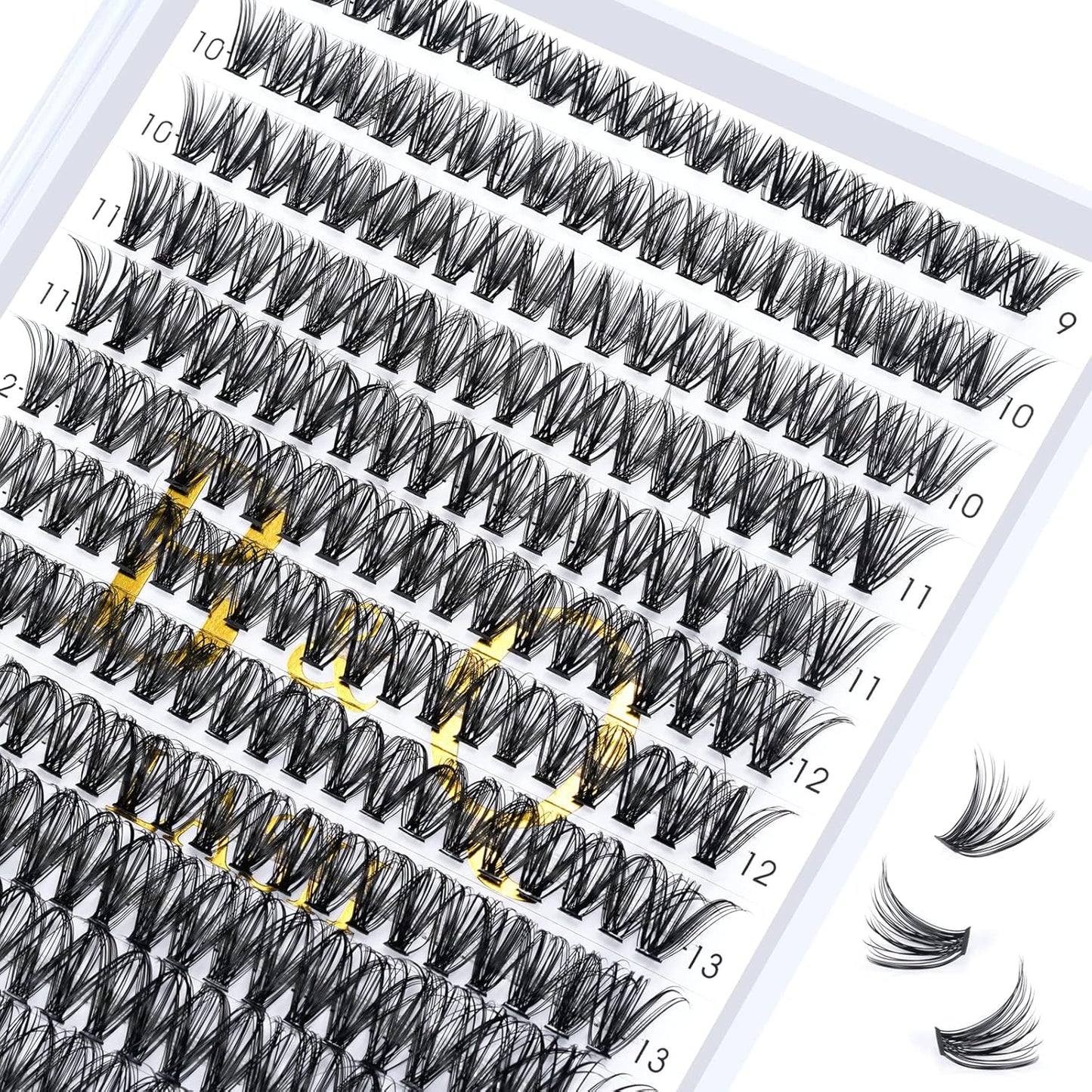 B&Qaugen Lash Clusters 280 Pcs 40D-0.07D-9-15MIX B&Q LASH Individual Lashes