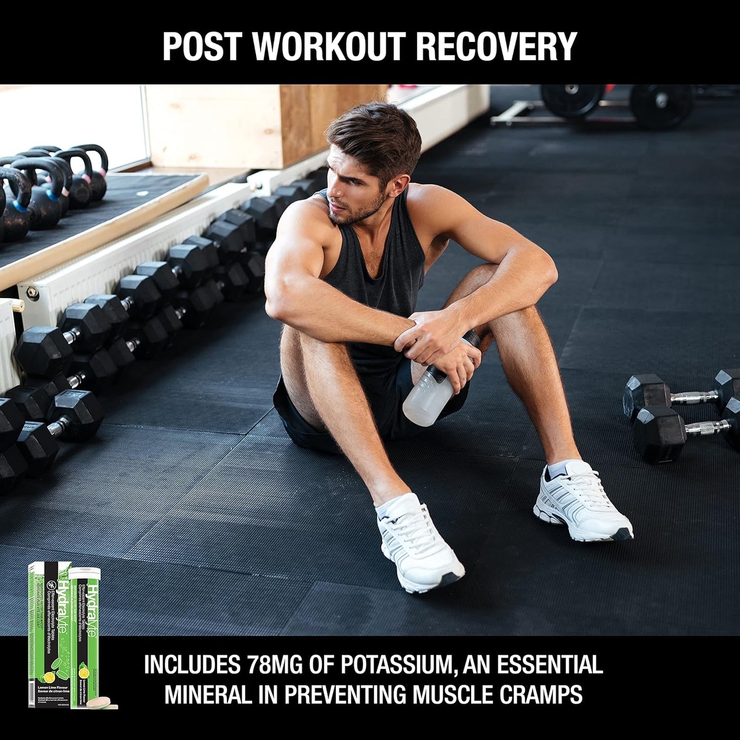 HydraLyte Effervescent Electrolyte Tablets - Lemon Lime Flavoured, Pre-Work