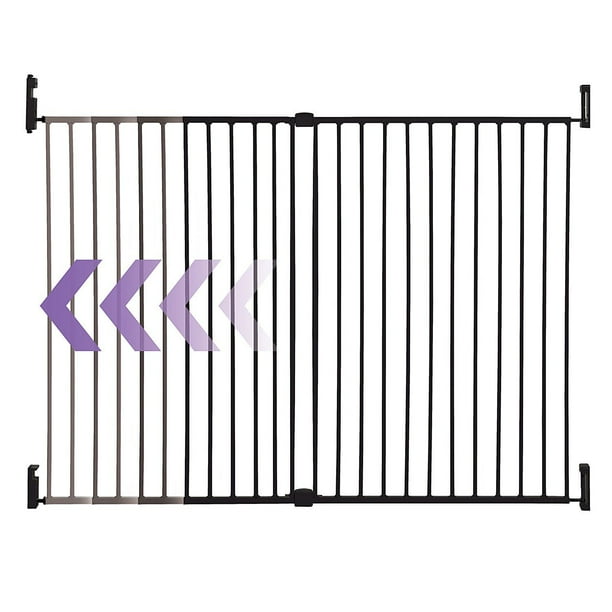 Dreambaby L852BB Broadway Extra Wide and Tall Expandable Gate with Track It Technology, Black