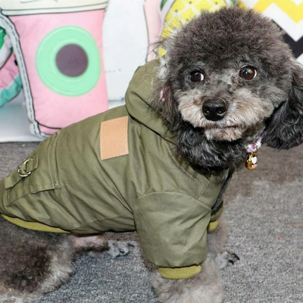 Dog Coat Small Dog Jacket Windproof Warm Padded Down Hoodie Snowsuit, Winter Dog Clothes for Cat Puppy Chihuahua Yorkie