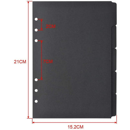 2 Sets Black Color Paper Divider Index Page Tab Cards F