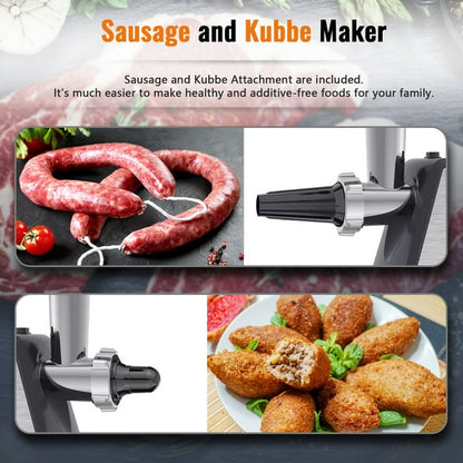 linkchef MG-4130-US 2 Adjustable Speed 2400W Max Electric Meat Grinders, Black