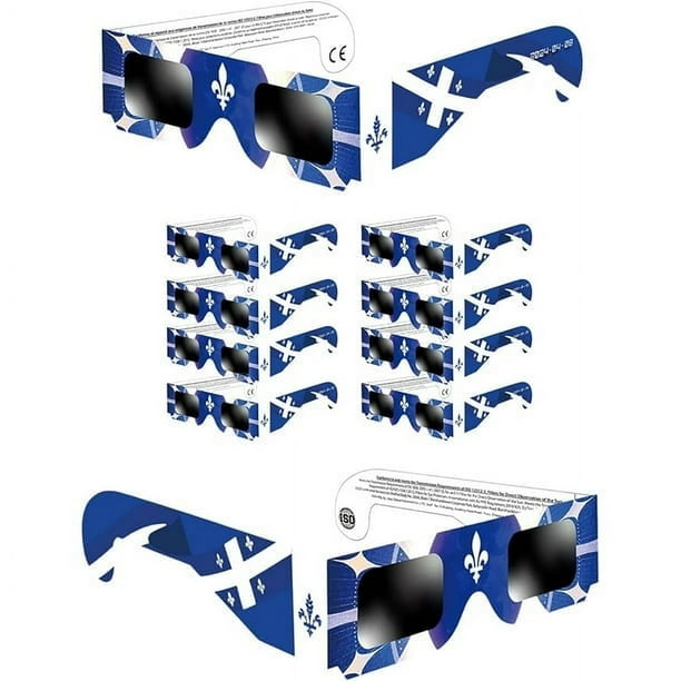 [10 Pack] Solar Eclipse Glasses Quebec - AAS  Approved - ISO Certified 12312-2 & CE Certfied