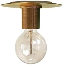 Dainolite 1 Light Aged Brass Flush Mount